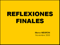 Reflexiones finales